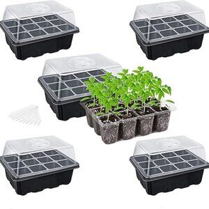 Bonviee 5-Pack Seed Starter Tray Seedling Kits,Plant Starter